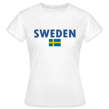 Schweden - Frauen T-Shirt - Weiß - Vorne - AI Model Female 172 dark (172cm)