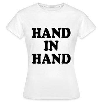 Hand in hand - Frauen T-Shirt - Weiß - Vorne - AI Model Female 172 dark (172cm)