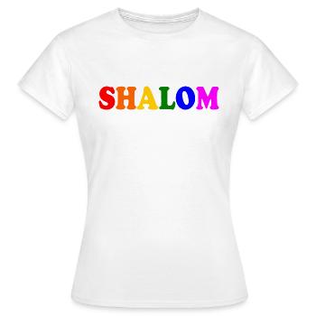 Shalom - T-shirt Femme - blanc - Devant - AI Model Female 172 dark (172cm)