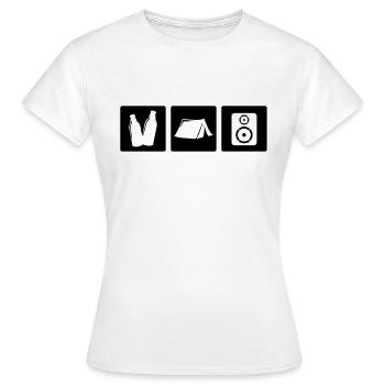 Festival - Women's T-Shirt - white - Front - AI Model Female 172 dark (172cm)