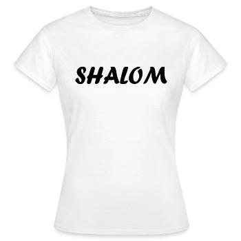 Shalom - T-shirt Femme - blanc - Devant - AI Model Female 172 dark (172cm)