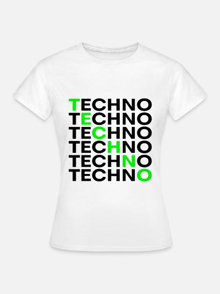 Techno Rave - Frauen T-Shirt - Weiß