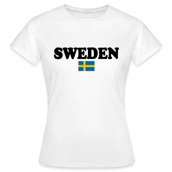 Schweden - Frauen T-Shirt - Weiß - Vorne - AI Model Female 172 dark (172cm)