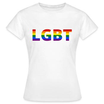 LGBT - Women's T-Shirt - white - Front - AI Model Female 172 dark (172cm)