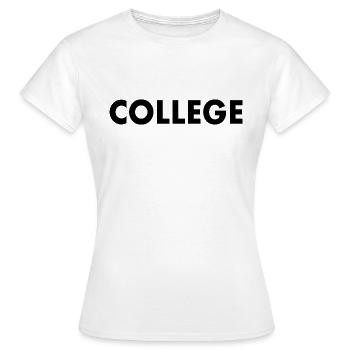 College - T-shirt Femme - blanc - Devant - AI Model Female 172 dark (172cm)