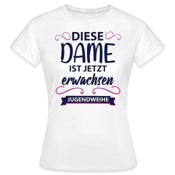 Jugendweihe Jugendfeier Geschenk Frauen Mädchen - Frauen T-Shirt - Weiß - Vorne - AI Model Female 172 dark (172cm)