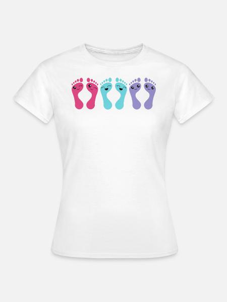 Fußpflege Chiropodie Lustige Füße Geschenk - Frauen T-Shirt - Weiß