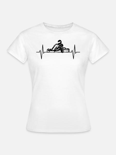 Kart kart karting coup de cœur de la ligne cadeau - T-shirt Femme - blanc