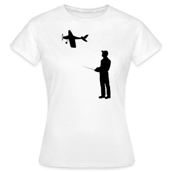 Modèle d’avion RC Volant Rétro Vintage Cadeau - T-shirt Femme - blanc - Devant - AI Model Female 172 dark (172cm)