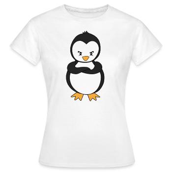 Drôle de pingouin en colère Oiseau de mer Cadeau d’oiseau de mer - T-shirt Femme - blanc - Devant - AI Model Female 172 dark (172cm)