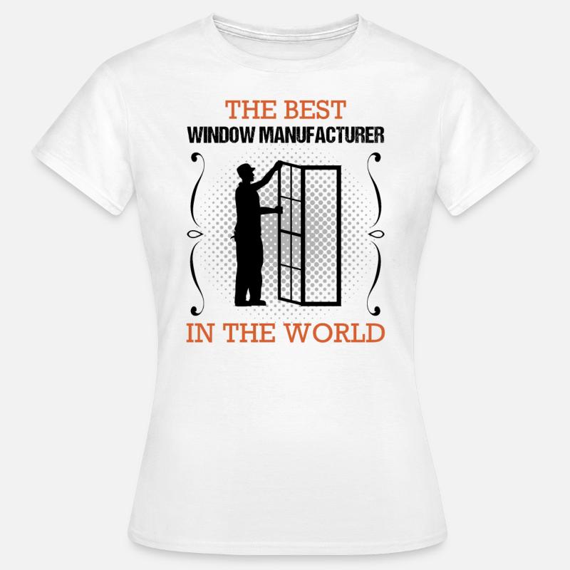 Fensterbauer Beruf Ausbildung Handwerker Geschenk - Frauen T-Shirt - Weiß