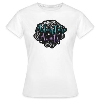 Abenteuer Reisen Präsent Reiseliebhaber - Frauen T-Shirt - Weiß - Vorne - AI Model Female 172 dark (172cm)
