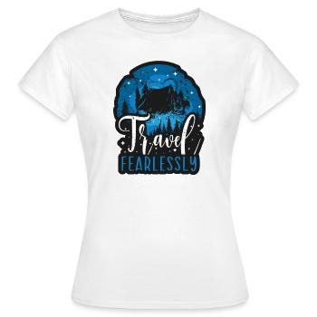 Abenteuer Reisen Präsent Reiseliebhaber - Frauen T-Shirt - Weiß - Vorne - AI Model Female 172 dark (172cm)