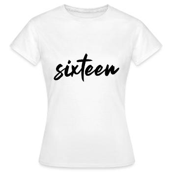 SEIZE 16E ANNIVERSAIRE - T-shirt Femme - blanc - Devant - AI Model Female 172 dark (172cm)