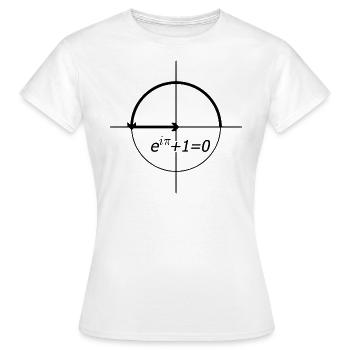 euler's identity (euler) - Women's T-Shirt - white - Front - AI Model Female 172 dark (172cm)