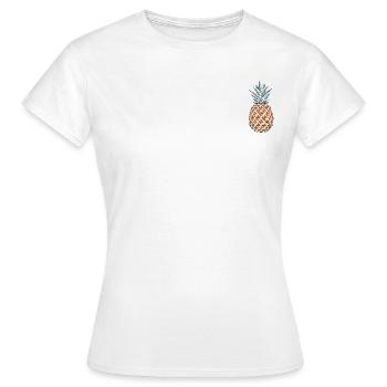 Vecteur ananas - T-shirt Femme - blanc - Devant - AI Model Female 172 dark (172cm)
