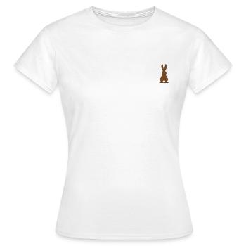 Lapin en chocolat / Lapin de Pâques - Bo Graphic - T-shirt Femme - blanc - Devant - AI Model Female 172 dark (172cm)