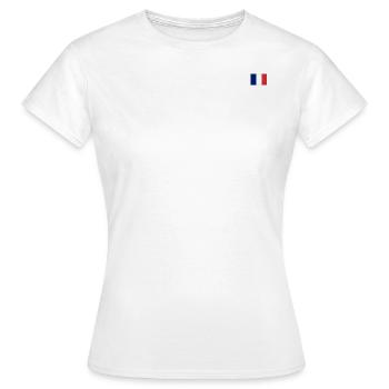 Drapeau Français - T-shirt Femme - blanc - Devant - AI Model Female 172 dark (172cm)