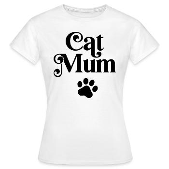 Katzen-Mama - Frauen T-Shirt - Weiß - Vorne - AI Model Female 172 dark (172cm)