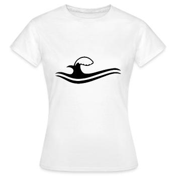 Wave - T-shirt Femme - blanc - Devant - AI Model Female 172 dark (172cm)