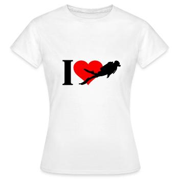 J'aime la plongée Plongée Plongée Plongée - T-shirt Femme - blanc - Devant - AI Model Female 172 dark (172cm)