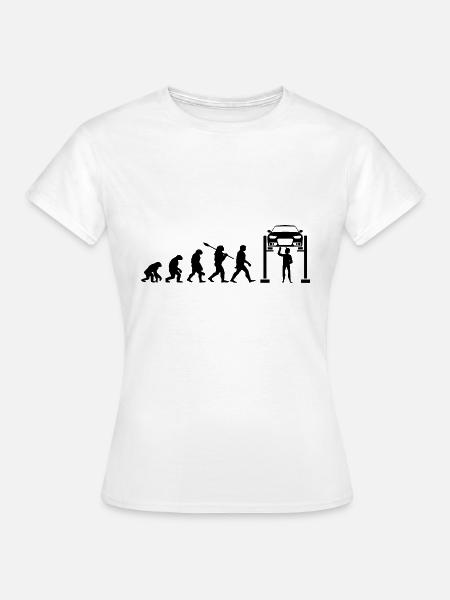 Mechanische Evolution - Frauen T-Shirt - Weiß