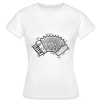 Accordéon - T-shirt Femme - blanc - Devant - AI Model Female 172 dark (172cm)