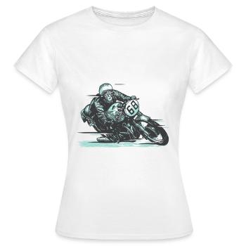 Motorcyclist classic motorcycle racing - Women's T-Shirt - white - Front - AI Model Female 172 dark (172cm)