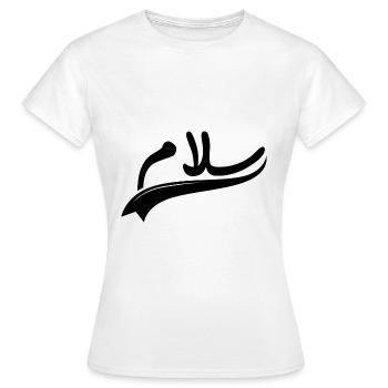 Salam paix - T-shirt Femme - blanc - Devant - AI Model Female 172 dark (172cm)