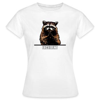 Evil Raccoon - Women's T-Shirt - white - Front - AI Model Female 172 dark (172cm)