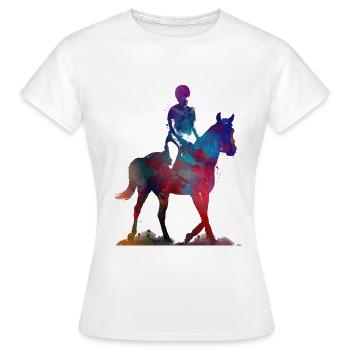 Rider #rider #horse #sport - Women's T-Shirt - white - Front - AI Model Female 172 dark (172cm)