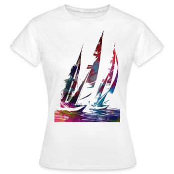 Segelsport Kunst #sailing - Frauen T-Shirt - Weiß - Vorne - AI Model Female 172 dark (172cm)