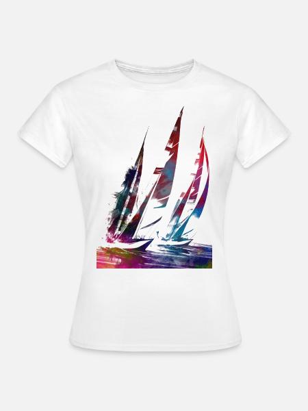 Segelsport Kunst #sailing - Frauen T-Shirt - Weiß