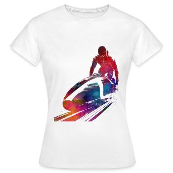 Art du sport de bobsleigh #bobsleigh #sport - T-shirt Femme - blanc - Devant - AI Model Female 172 dark (172cm)