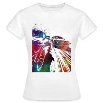 Voitures de course #racing #sport - T-shirt Femme - blanc - Devant - AI Model Female 172 dark (172cm)