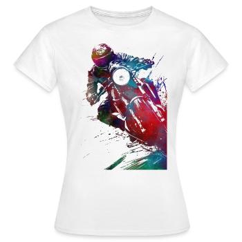 #motor #sport de course automobile - T-shirt Femme - blanc - Devant - AI Model Female 172 dark (172cm)
