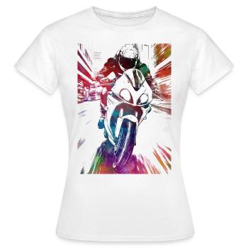 #motor #sport de course automobile - T-shirt Femme - blanc - Devant - AI Model Female 172 dark (172cm)