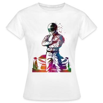 Voiture de course #racing #sport - T-shirt Femme - blanc - Devant - AI Model Female 172 dark (172cm)