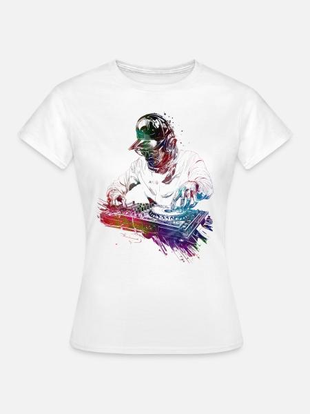 DJ-Musikkonsole - Frauen T-Shirt - Weiß
