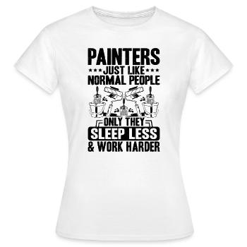 Peintre et Peintre Varnisher Peintre Peintre - T-shirt Femme - blanc - Devant - AI Model Female 172 dark (172cm)