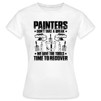 Peintre et Peintre Varnisher Peintre Peintre - T-shirt Femme - blanc - Devant - AI Model Female 172 dark (172cm)