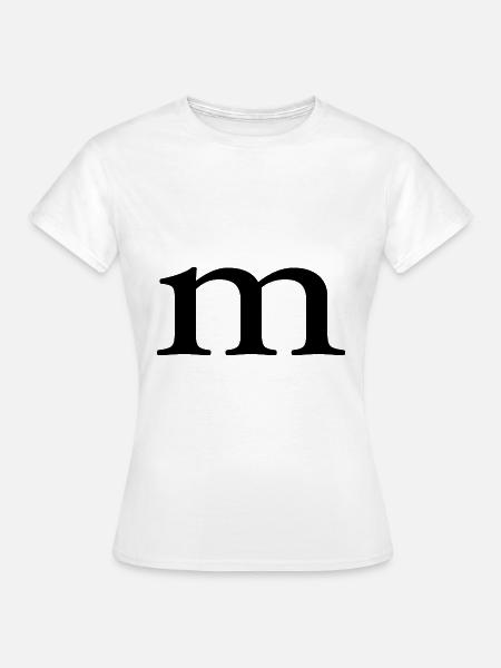 Buchstabe M - Frauen T-Shirt - Weiß