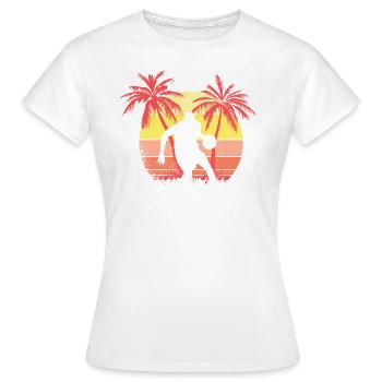 Jugador de baloncesto Dribble Sunset Sunset de - T-shirt Femme - blanc - Devant - AI Model Female 172 dark (172cm)