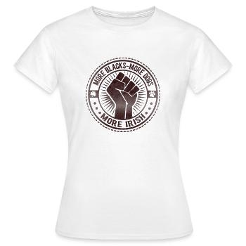 Plus de Noirs Plus de chiens Plus d’Irlandais - T-shirt Femme - blanc - Devant - AI Model Female 172 dark (172cm)