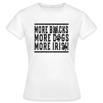 Plus de Noirs Plus de chiens Plus d’Irlandais - T-shirt Femme - blanc - Devant - AI Model Female 172 dark (172cm)