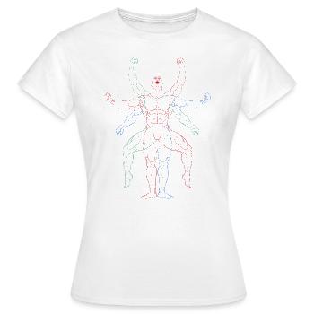 Muscles en mouvement - T-shirt Femme - blanc - Devant - AI Model Female 172 dark (172cm)