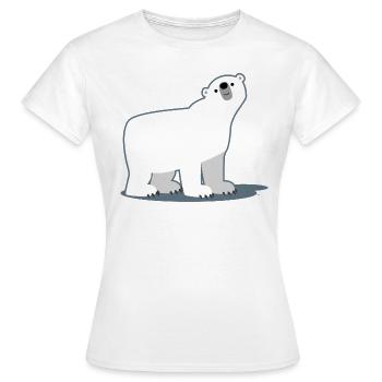 Süß Cartoon-Eisbär von Cheerful Madness!! - Frauen T-Shirt - Weiß - Vorne - AI Model Female 172 dark (172cm)