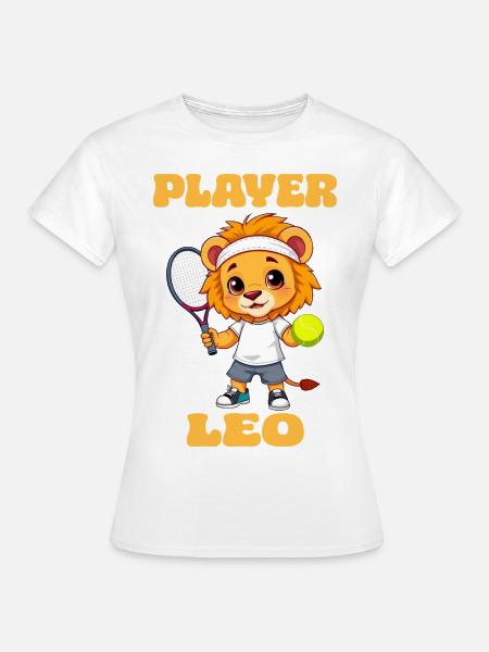 Tennis Sternzeichen Spieler Löwe Horoskop Leo - Frauen T-Shirt - Weiß