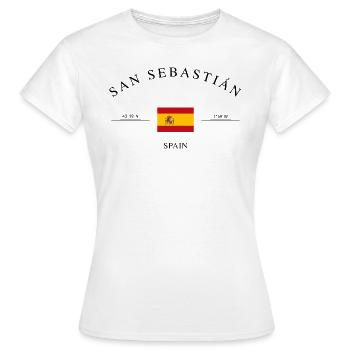 Saint-Sébastien – Souvenir et cadeau des Fêtes - T-shirt Femme - blanc - Devant - AI Model Female 172 dark (172cm)