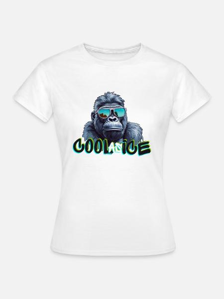 Cooler Gorilla - Frauen T-Shirt - Weiß